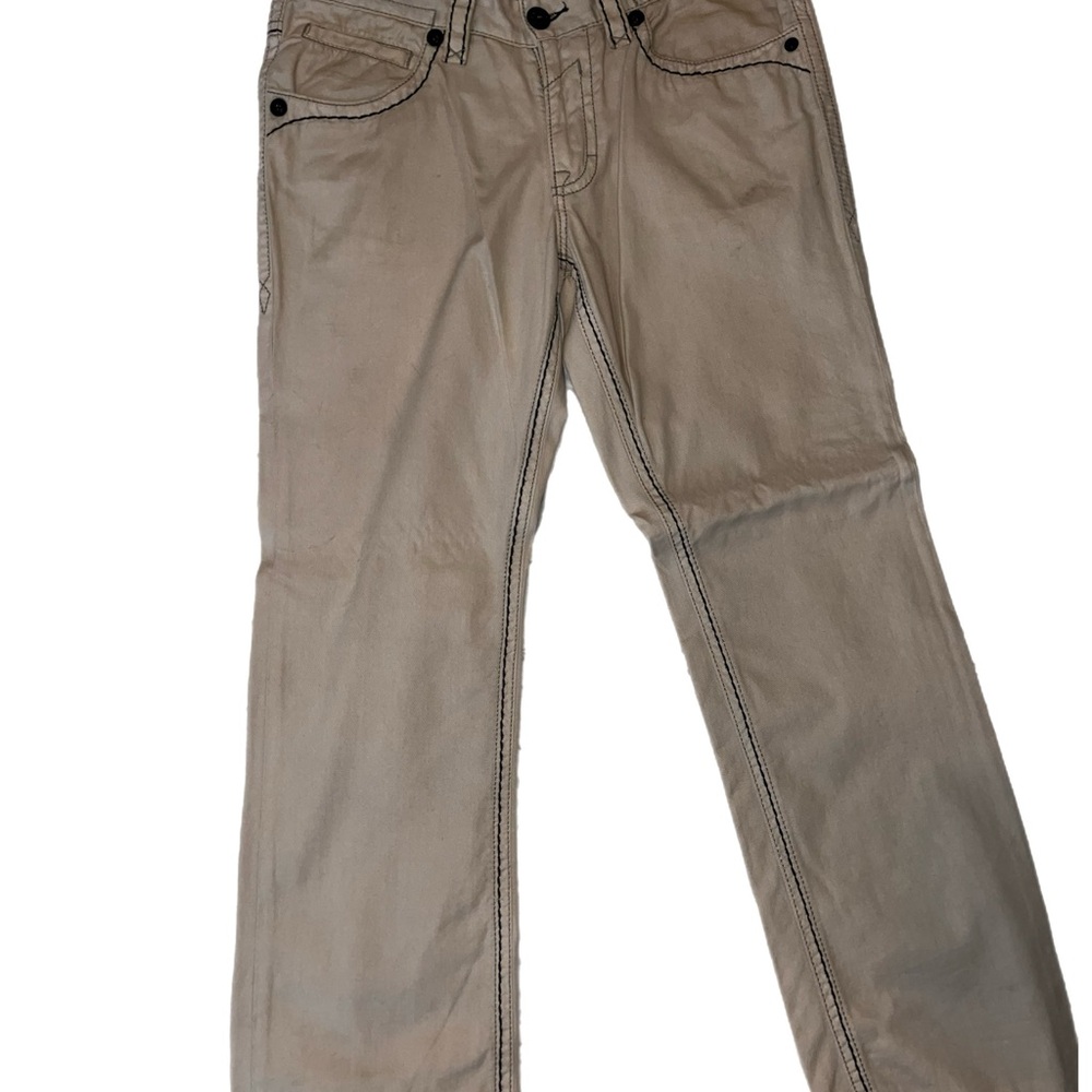 Classic Tan Straight-Leg Jeans